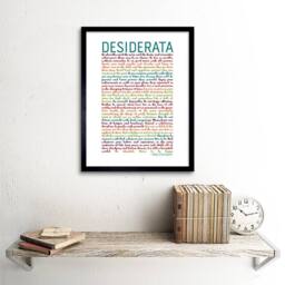 "Artery8 Desiderata Rainbow Words Ehrmann Home Decor 12x16"" Framed Art Print - Size: W12"" x H16""" - thumbnail 2
