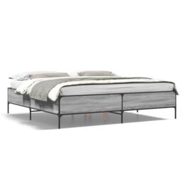 Berkfield Home Bed Frame without Mattress Grey Sonoma 200x200 cm - thumbnail 2