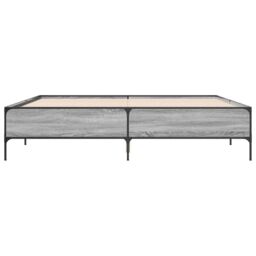 Berkfield Home Bed Frame without Mattress Grey Sonoma 200x200 cm - thumbnail 4