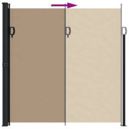Berkfield Home Retractable Side Awning Taupe 200x500 cm - thumbnail 5