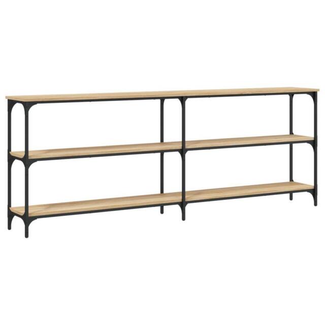 Berkfield Home Console Table Sonoma Oak 200x29x75 cm Engineered Wood in Brown - Size: 200 x 29 x 75 cm - image 1