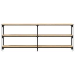 Berkfield Home Console Table Sonoma Oak 200x29x75 cm Engineered Wood in Brown - Size: 200 x 29 x 75 cm - thumbnail 4