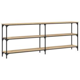 Berkfield Home Console Table Sonoma Oak 200x29x75 cm Engineered Wood in Brown - Size: 200 x 29 x 75 cm - thumbnail 6