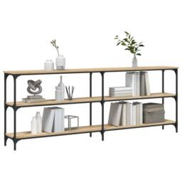 Berkfield Home Console Table Sonoma Oak 200x29x75 cm Engineered Wood in Brown - Size: 200 x 29 x 75 cm - thumbnail 3