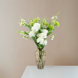 Pegdev Pack of 6 White Larkspur Stems 80cm Silk Flowers - thumbnail 3