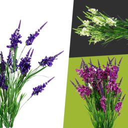Pegdev Pack of 6 White Larkspur Stems 80cm Silk Flowers - thumbnail 4