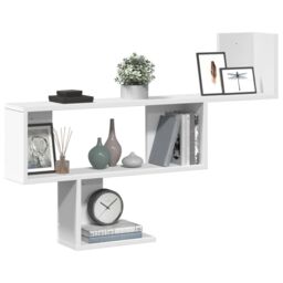 Berkfield Home Wall Shelf White 100x15x70 cm Engineered Wood - Size: 100 x 15 x 70 cm - thumbnail 3