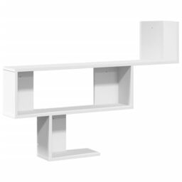 Berkfield Home Wall Shelf White 100x15x70 cm Engineered Wood - Size: 100 x 15 x 70 cm - thumbnail 2