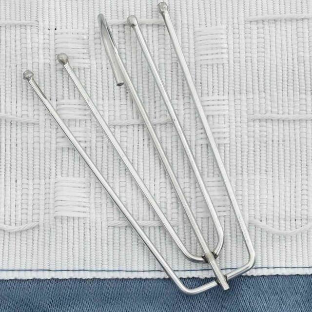 Berkfield Home Linen-Look Blackout Curtains with Hooks Blue 290x245 cm - image 1