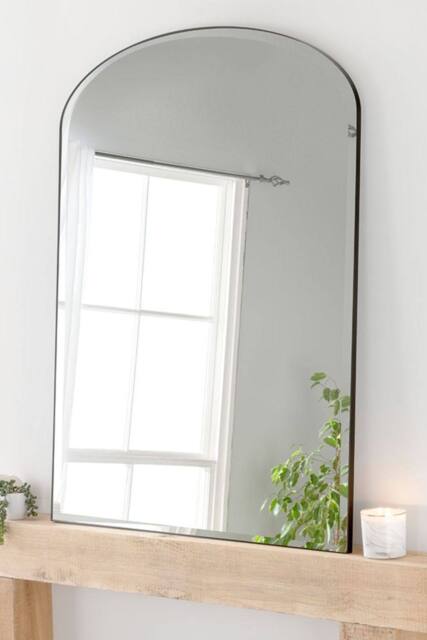 Yearn Mirrors Yearn Simplicity Mantle Mirror Bevelled 92(w) x 121cm(h) Black - image 1