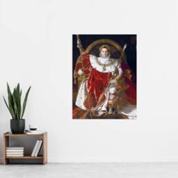 "Artery8 J A D Ingres Napoleon I on His Imperial Throne Wall Art Print in Red - Size: W12"" x H16""" - thumbnail 4