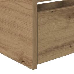 Berkfield Home Daybed with Drawers Artisan oak Engineered wood 75 x 190 cm in Brown - thumbnail 8
