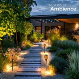 tectake Solar Garden Lights - Set Of 6 Flare in Black - Size: 6 Pack - thumbnail 8