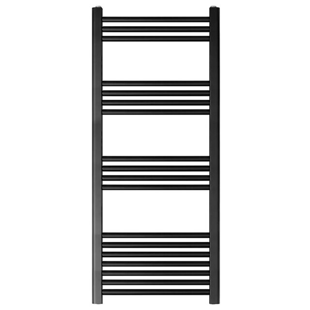 Balterley Straight Heated Towel Rail Radiator, 811W, 600 x 1200mm, Matt Black