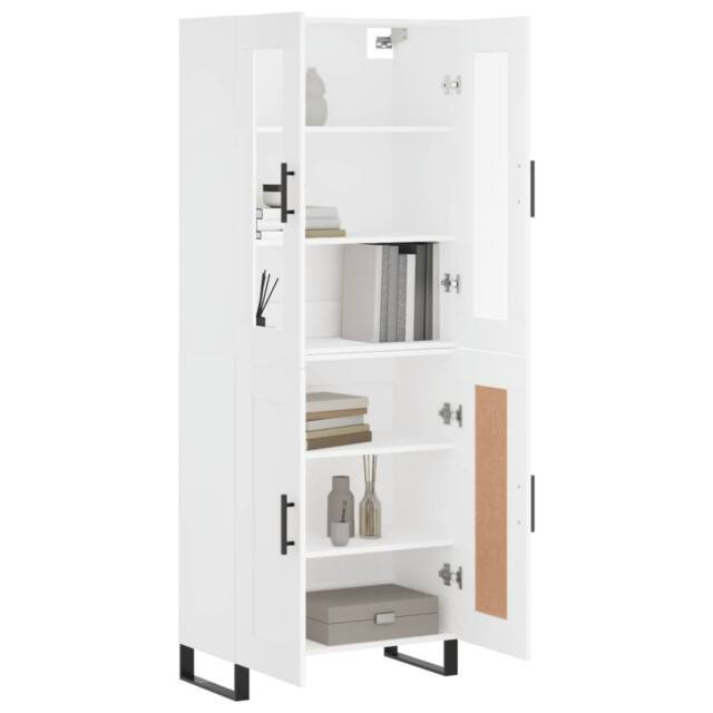 Berkfield Home Highboard White 69.5x34x180 cm Engineered Wood - image 1