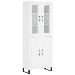 Berkfield Home Highboard White 69.5x34x180 cm Engineered Wood - thumbnail 3