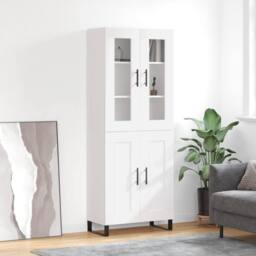 Berkfield Home Highboard White 69.5x34x180 cm Engineered Wood - thumbnail 2