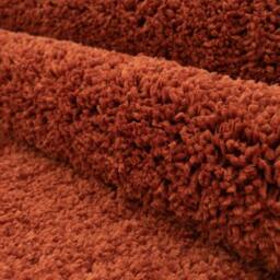 Kukoon Machine Washable Shaggy Rug Luxury Pile Terracotta Bedroom Mat in Burnt Orange - Size: 120 cm x 170 cm - thumbnail 5