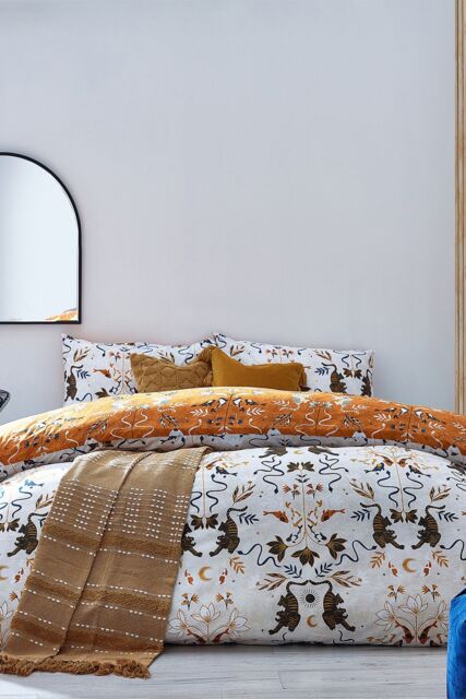 Furn Tiger Fish Botanical Reversible Duvet Cover Set - Size: King - image 1