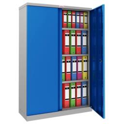 Phoenix Safe Company Steel Storage Cupboard in Grey & Blue with Key Lock, SCL1491GBK - Size: 140 cm x 100 cm - thumbnail 2