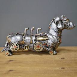 Gifts Direct 2 U Steampunk Sausage Dog in Metallics - thumbnail 3