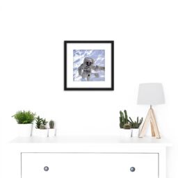 Artery8 Space NASA Astronaut Shuttle Endeavour Robot Arm Photo 8X8 Inch Square Wooden Framed Wall Art Print Picture with Mount in Black - thumbnail 2