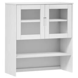 Berkfield Home Top for Highboard MOLDE White 90x35x100 cm Solid Wood Pine - Size: 90 x 35 x 100 cm - thumbnail 2