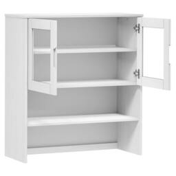Berkfield Home Top for Highboard MOLDE White 90x35x100 cm Solid Wood Pine - Size: 90 x 35 x 100 cm - thumbnail 5