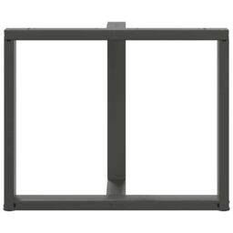 Berkfield Home Dining Table Legs T-Shaped¬†2 pcs Anthracite 100x35x(72-73) cm Steel in Black - thumbnail 6