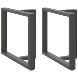 Berkfield Home Dining Table Legs T-Shaped¬†2 pcs Anthracite 100x35x(72-73) cm Steel in Black - thumbnail 1