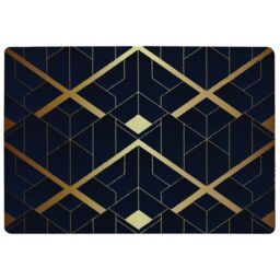 Benjamin Tate Design Luxury Gold Art Deco Rug in Natural - Size: Large - thumbnail 1