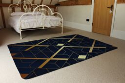 Benjamin Tate Design Luxury Gold Art Deco Rug in Natural - Size: Large - thumbnail 3