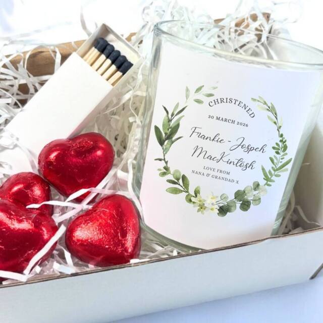 Aye Do Gifts Personalised Christening Day Candle Gift Set - Baptism - image 1