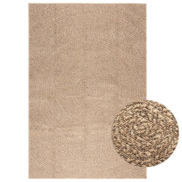 Berkfield Home Rug 140x200 cm Jute Look Indoor & Outdoor in Brown - Size: 100 cm diameter - image 1
