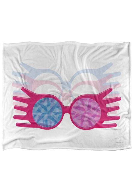 Harry Potter Luna Lovegood Spectrespecs Officially Licensed Silky Touch Super Soft Throw Blanket 152x127 cm in White - image 1