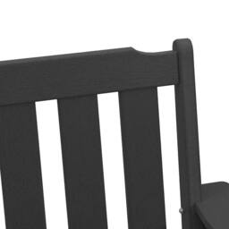Berkfield Home Modern Garden Dining Chairs 2 pcs Black HDPE - thumbnail 9