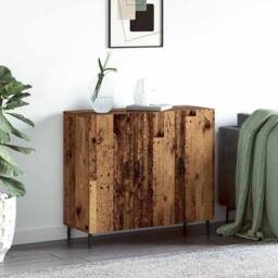 Berkfield Home Sideboard with Storage with Door Brown 90 x 34 x 80 cm Engineered wood - thumbnail 2