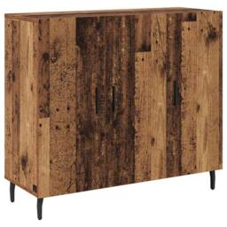Berkfield Home Sideboard with Storage with Door Brown 90 x 34 x 80 cm Engineered wood - thumbnail 1