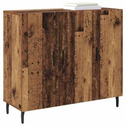Berkfield Home Sideboard with Storage with Door Brown 90 x 34 x 80 cm Engineered wood - thumbnail 3
