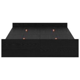 Berkfield Home Storage Bed Frame with Drawer with Headboard with Storage Black oak 120 x 200 cm Wood - thumbnail 6