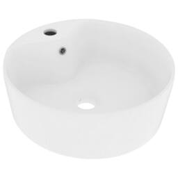 Berkfield Home Luxury Wash Basin with Overflow Matt White 36x13 cm Ceramic - thumbnail 3