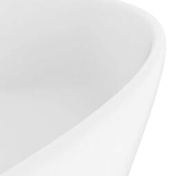 Berkfield Home Luxury Wash Basin with Overflow Matt White 36x13 cm Ceramic - thumbnail 6