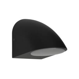 Lighting Collection Kyst Curve Outdoor LED Wall Light in Black - thumbnail 2