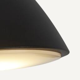 Lighting Collection Kyst Curve Outdoor LED Wall Light in Black - thumbnail 3