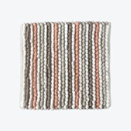 Allure Bath Fashions Striped Chunky Bobble Shower Mat in Pale Pink - thumbnail 1