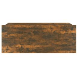 Berkfield Home Floating Nightstand Smoked Oak 40x30x15 cm Engineered Wood in Brown - Size: 40 x 30 x 15 cm - thumbnail 6