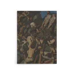 "Artery8 Akseli Kallela Theft of the Sampo Painting Detail Canvas Art Print in Brown - Size: W12"" x H16""" - thumbnail 1