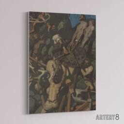 "Artery8 Akseli Kallela Theft of the Sampo Painting Detail Canvas Art Print in Brown - Size: W12"" x H16""" - thumbnail 2