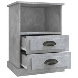 Berkfield Home Elegant Bedside Cabinets 2 pcs Concrete Grey 43x36x60 cm - Size: 43 x 36 x 60 cm - thumbnail 8