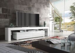 Creative Furniture TV Unit 200cm Modern - White with High Gloss Doors - thumbnail 2